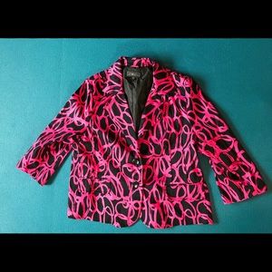 Elementz large black & hot pink jacket